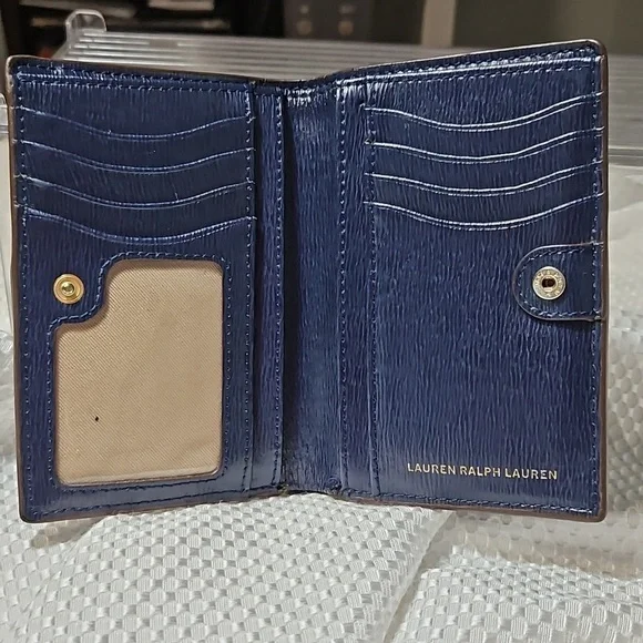 LAUREN RALPH LAUREN NAVY CARD CASE WALLET FOR WOMEN - Picture 3 of 11